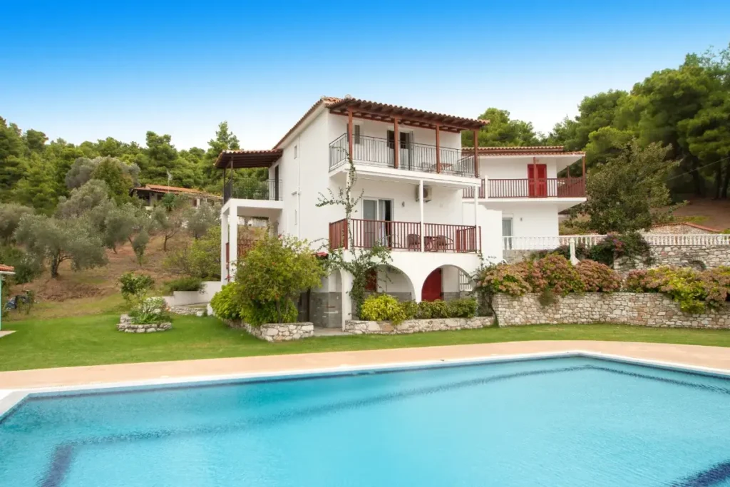 pool and villa alissia building